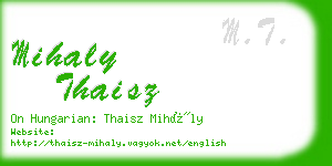 mihaly thaisz business card